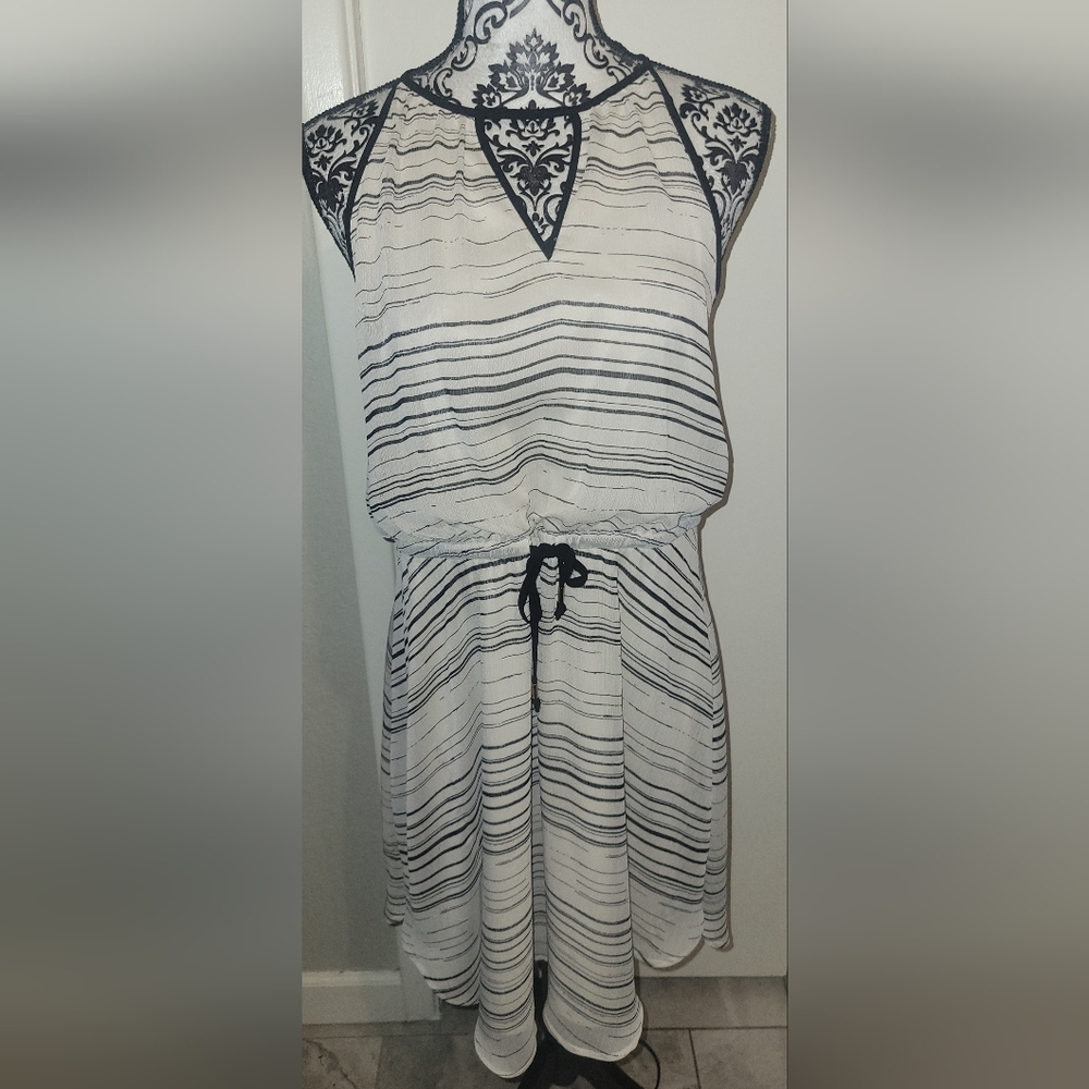 Banana Republic Woven Keyhole Sleeveless Dress Sz 4 *flawed
